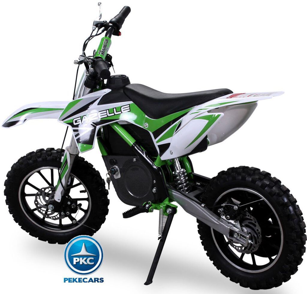 Moto Mini Crossbike Gazelle 24V 500W Verde Coches electricos para niños